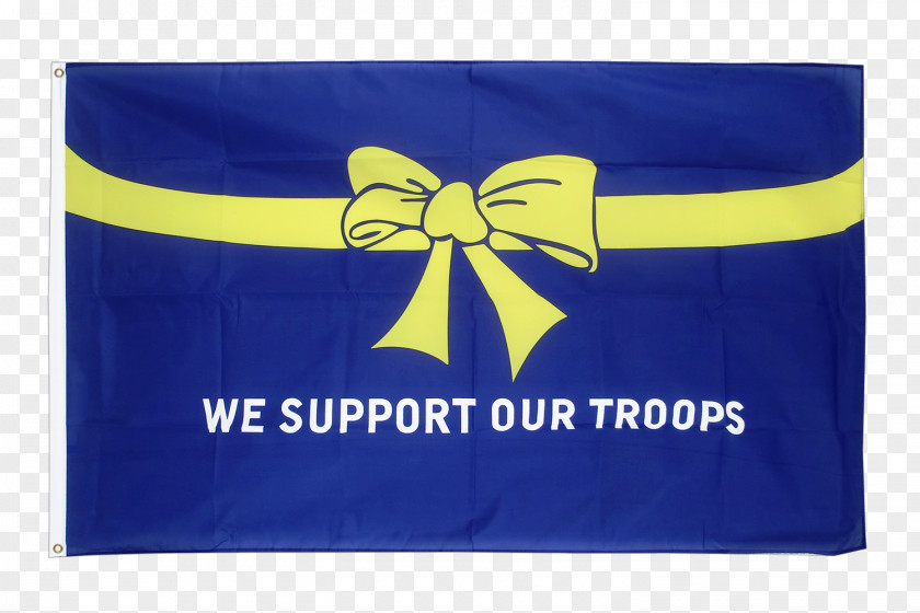 United States Flag Of The Support Our Troops Yellow Ribbon PNG