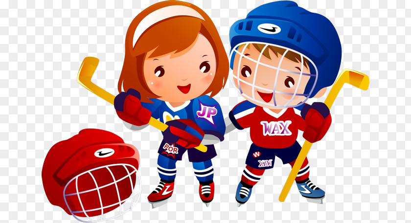 Children Playing Hockey Ice Puck Clip Art PNG