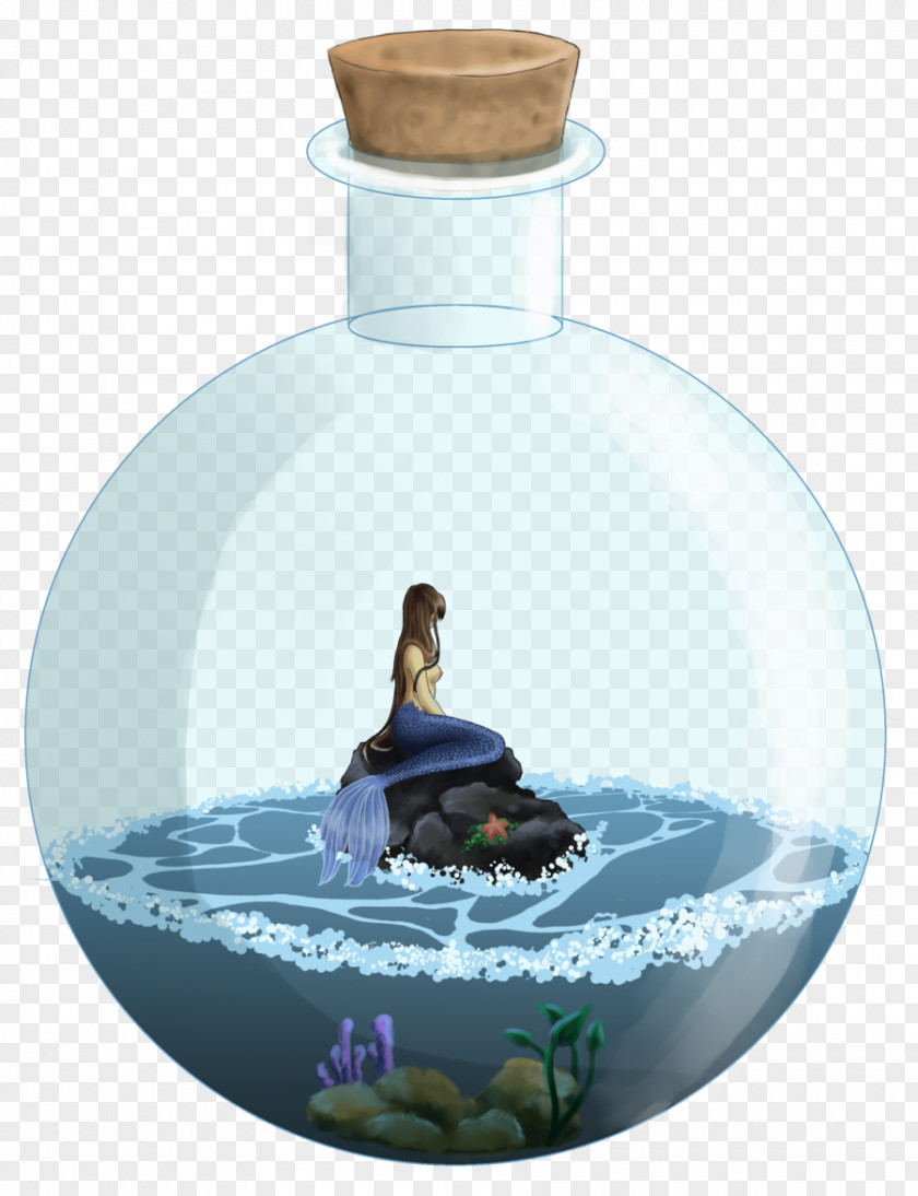 Mermaid Bottle Drawing Jar Art PNG
