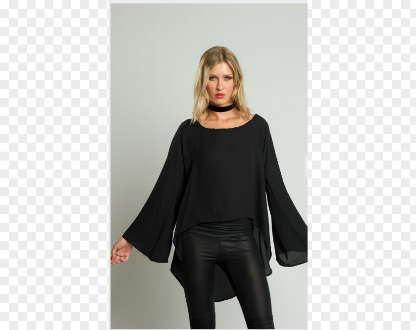 Sissy Sleeve Shoulder Poncho Blouse PNG