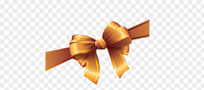 Gold Festive Ribbon Bow Shoelace Knot Clip Art PNG