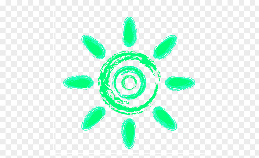 Green Fresh Sun Effect Element PNG