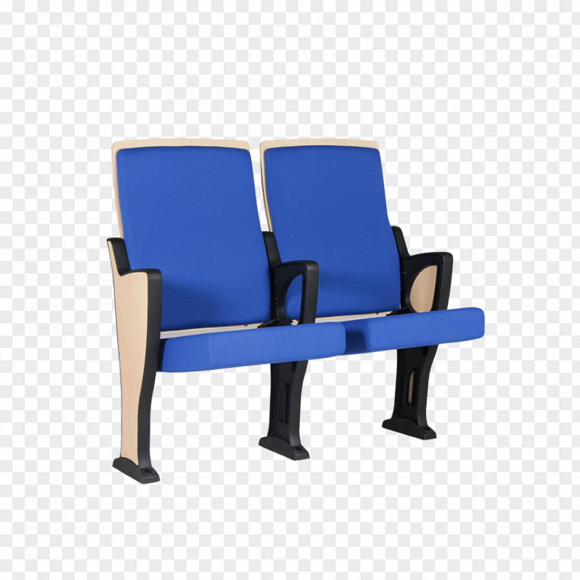 Chair Plastic Cobalt Blue Armrest PNG