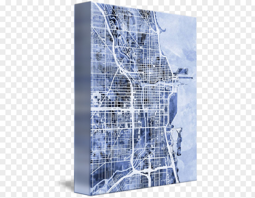 Chicago City Canvas Print Art Gallery Wrap PNG