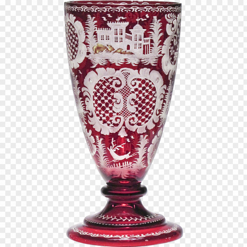 Flower Bohemia Bohemian Glass Cranberry Lead PNG