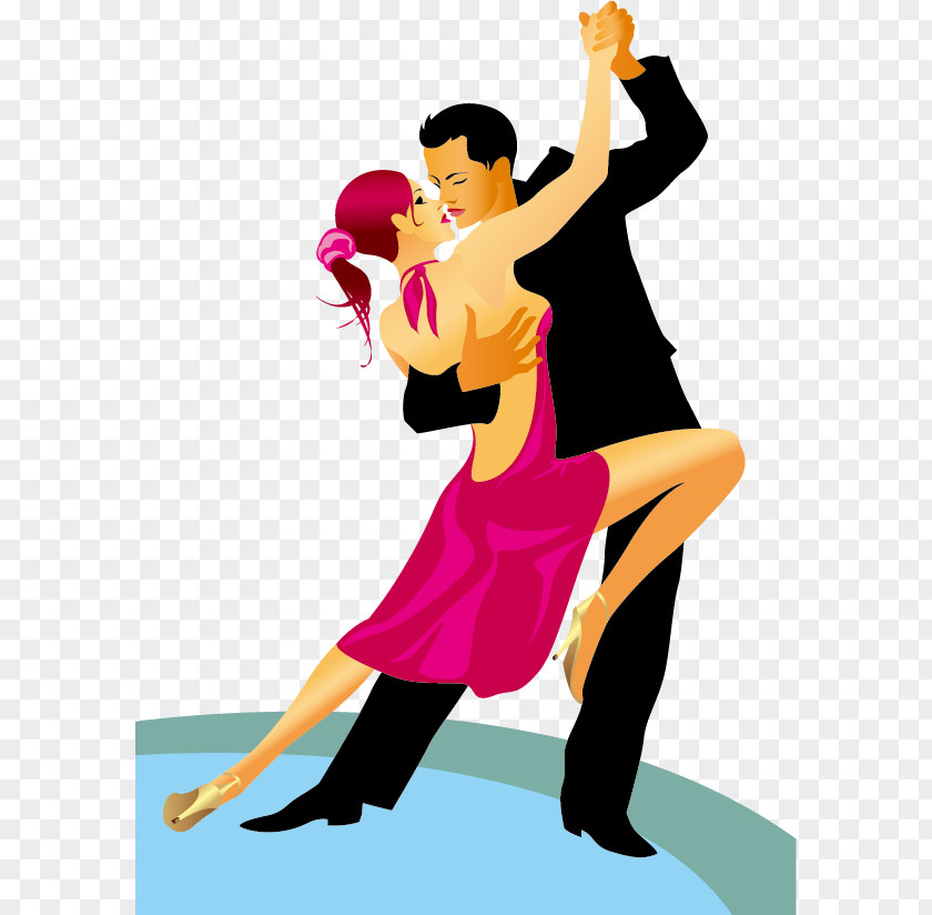 Men And Women Dancing Vector Material, Dancesport Ballroom Dance Royalty-free PNG