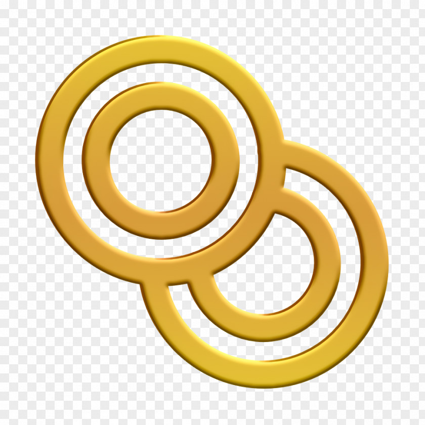 Brass Symbol Coin Icon PNG