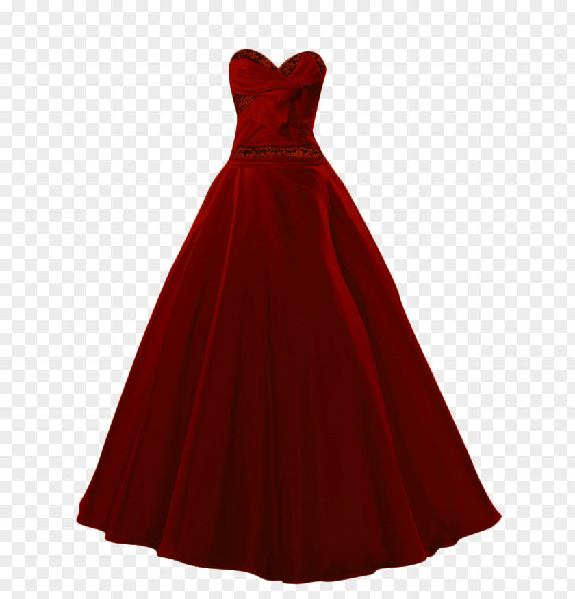 Dress Ball Gown Maroon Prom PNG