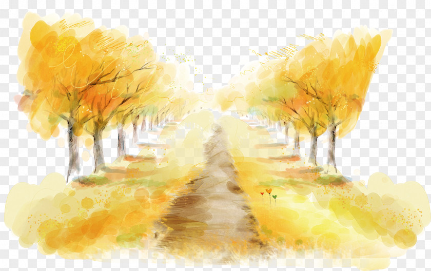 Golden Autumn Download Tree PNG