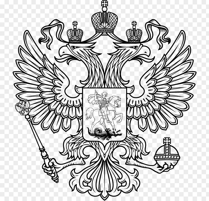Russia Coat Of Arms Russian Empire Double-headed Eagle T-shirt PNG