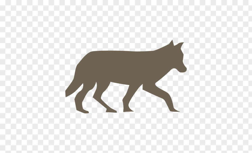 Commercial Red Fox Gray Wolf Silhouette PNG