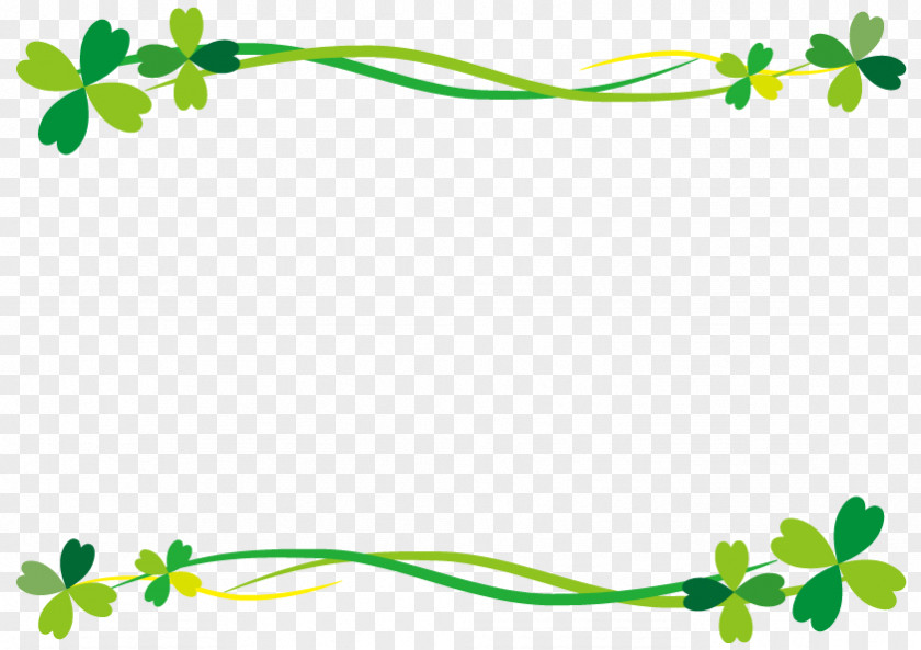 Simple Clover Frame. PNG