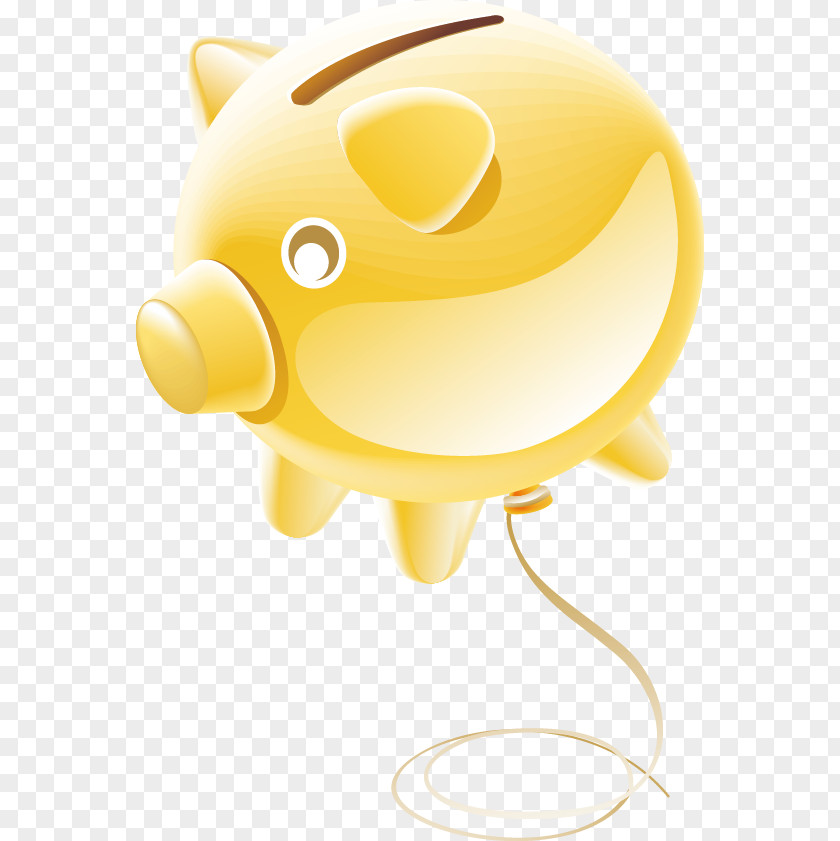 Vector Hand-painted Pig Piggy Bank Illustration PNG