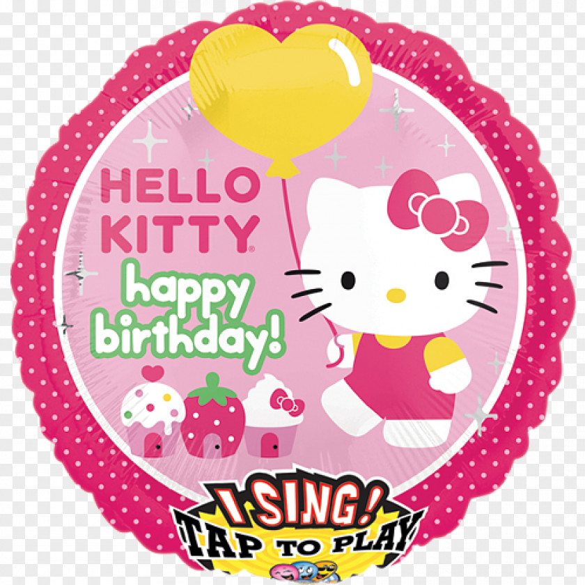 Balloon Hello Kitty Happy Birthday Party PNG