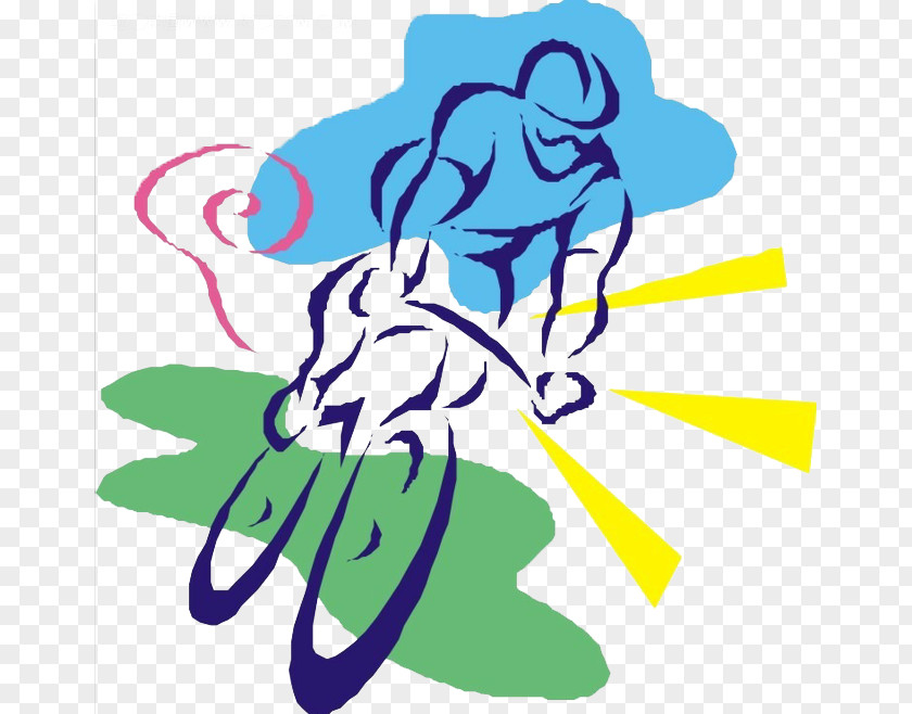 Color Mountain Bike Racer Racing Bicycle Cycling Icon PNG