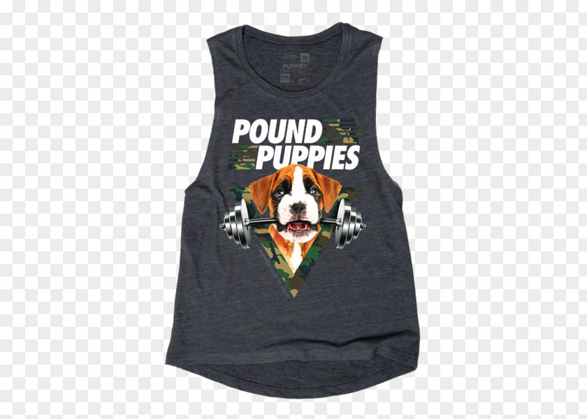 Puppy T-shirt Dog Pound Puppies Gilets PNG Gilets, muscle fitness clipart PNG