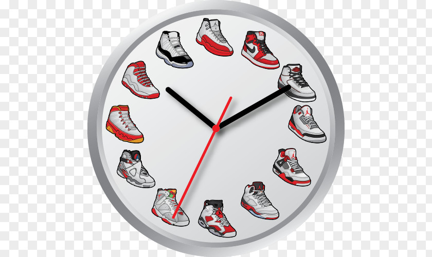 Clock Air Jordan Sports Shoes Sneaker Collecting PNG