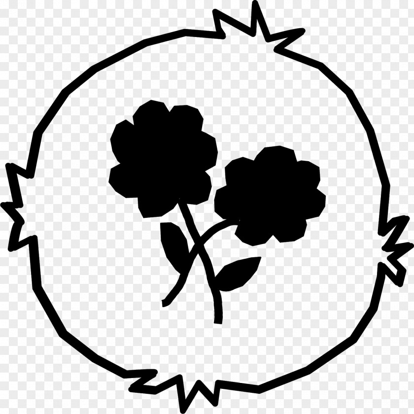 Floral Design Silhouette Line Art PNG