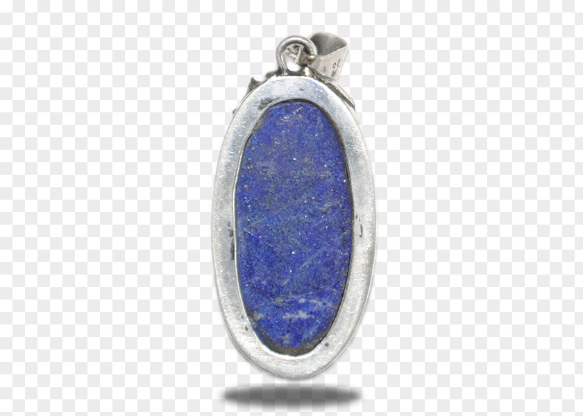 Sapphire Locket Cobalt Blue Oval PNG