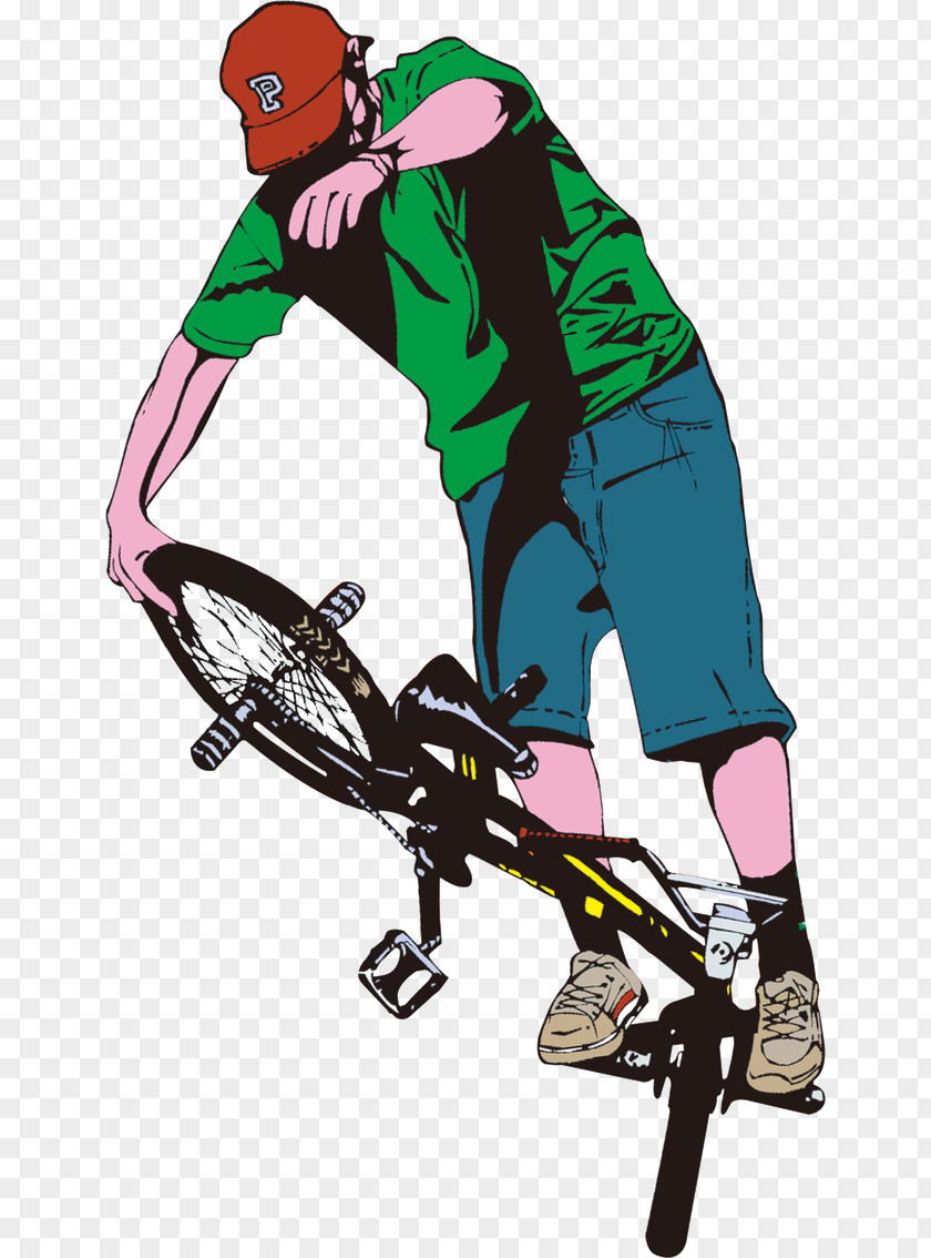 Teenage Hip-hop Bike Bicycle Pedal Flatland BMX Clip Art PNG