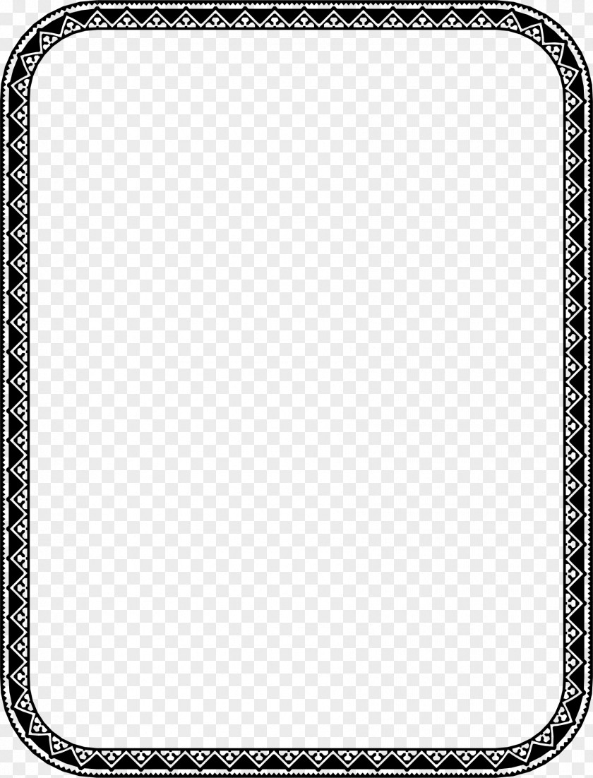 Black And White Border Standard Paper Size Clip Art PNG