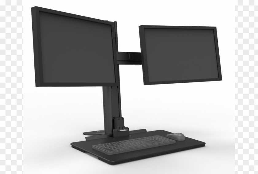 Sit And Reach Sit-stand Desk Computer Monitors Workstation Point Of Sale PNG