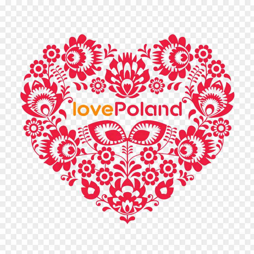 Stamp Love Poland Folk Art PNG