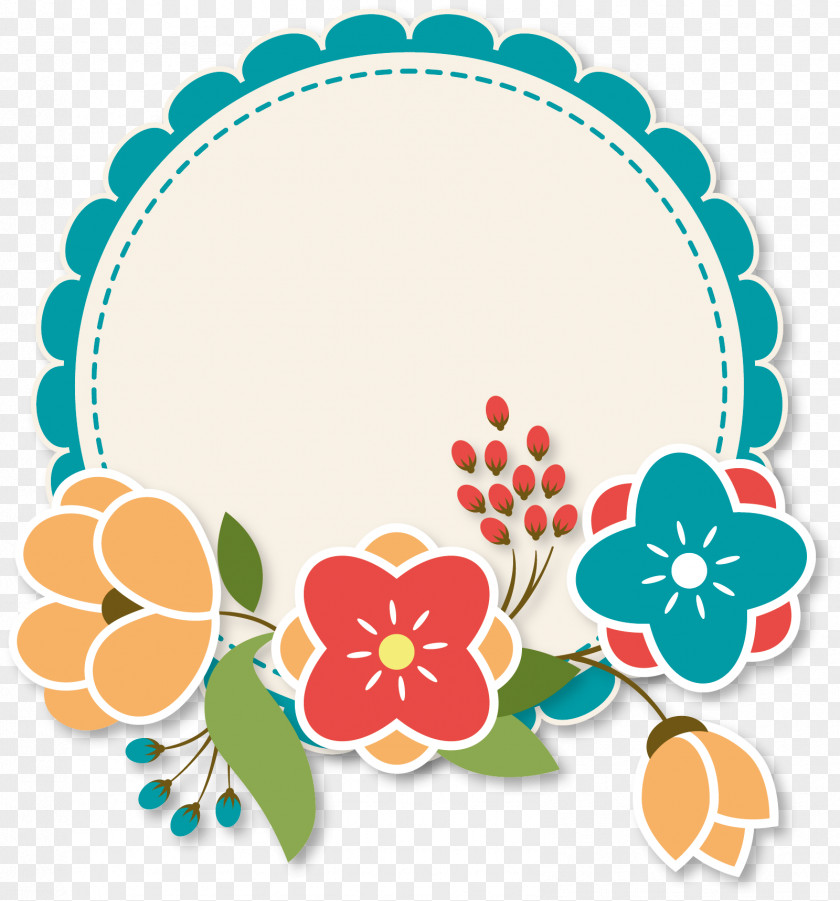 Cute Flower Label Paper Blossom PNG