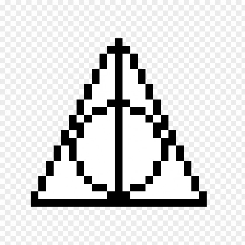 Deathly Hallows Logo Harry Potter And The Garrï Pixel Art (Literary Series) Ron Weasley PNG