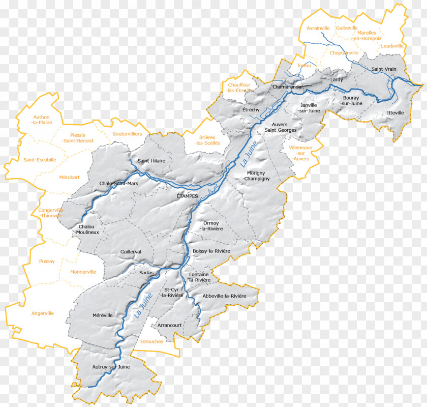 Juine Contract Siarja Morigny-Champigny Drainage Basin PNG