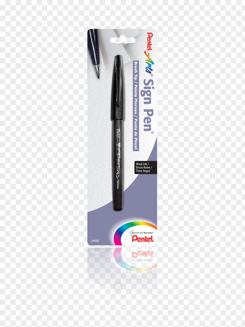 Pen Pentel Fude Touch Brush Sign Arts Pocket PNG