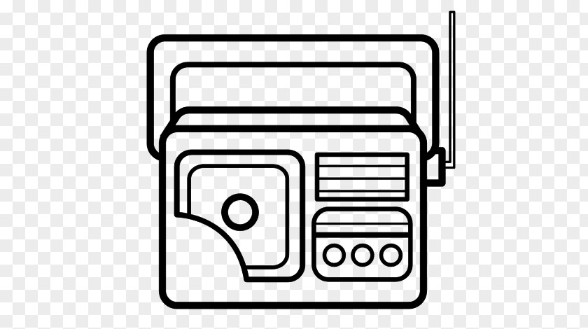 Radio Drawing Station Receiver Coloring Book PNG