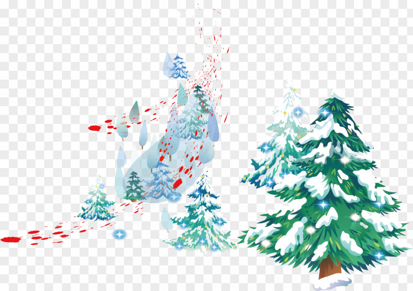 Snow Pine Clip Art PNG