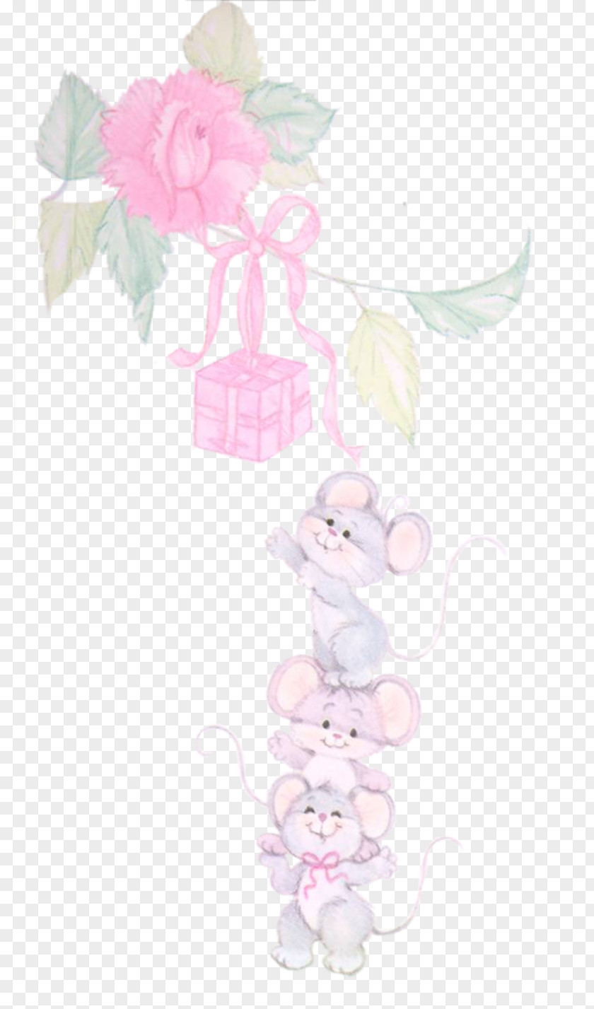 Souris Pink M Character PNG