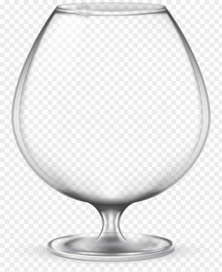 Vector Hand-painted Glass Brandy Wine Snifter PNG