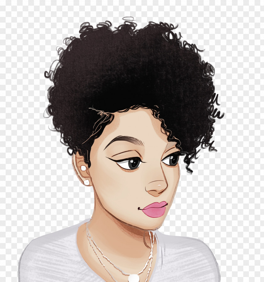 Drawings, Paintings Wig Afro PNG