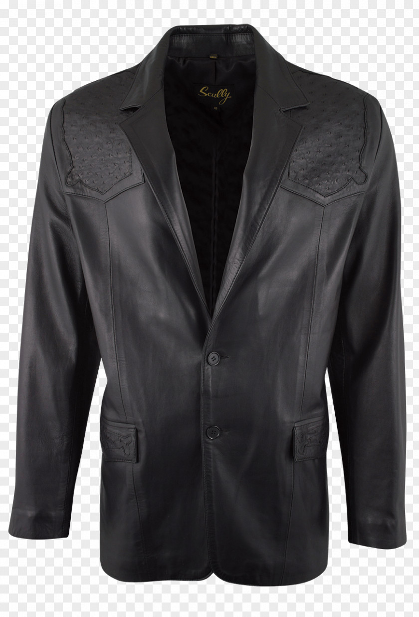 Blazer Leather Jacket Outerwear Button PNG