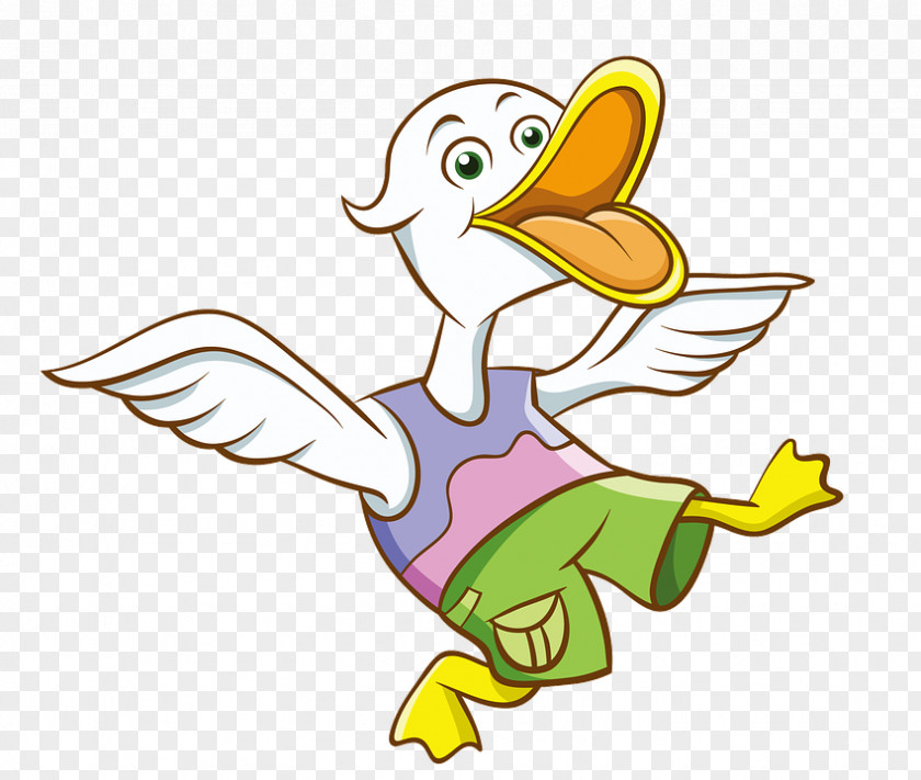 Happy Duck Cartoon Clip Art PNG