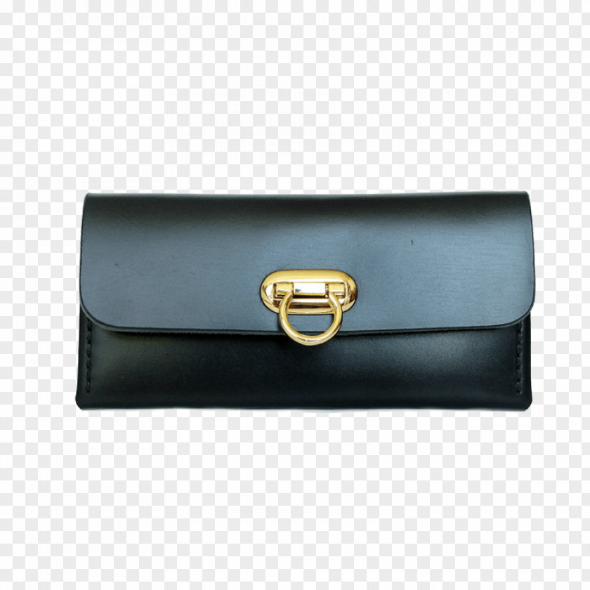 Minimal Handbag Leather Brown Black PNG