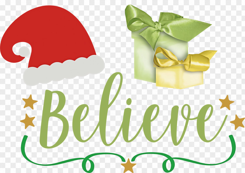 Believe Santa Christmas Winter PNG
