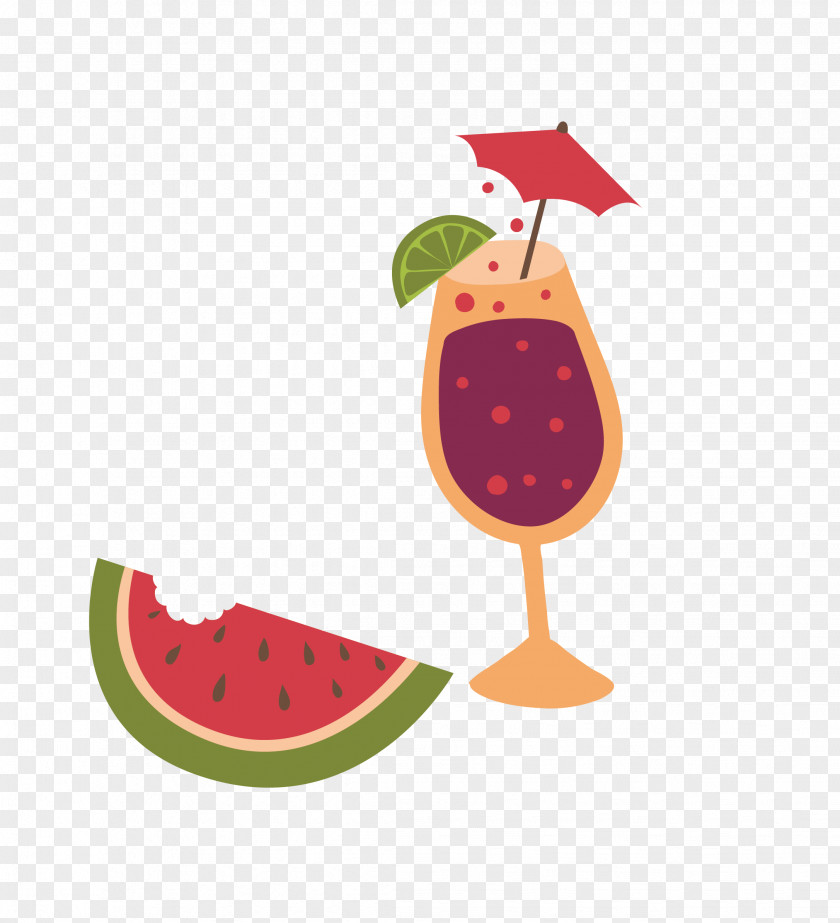 Delicious Watermelon And Summer Drinks Alcoholic Drink PNG
