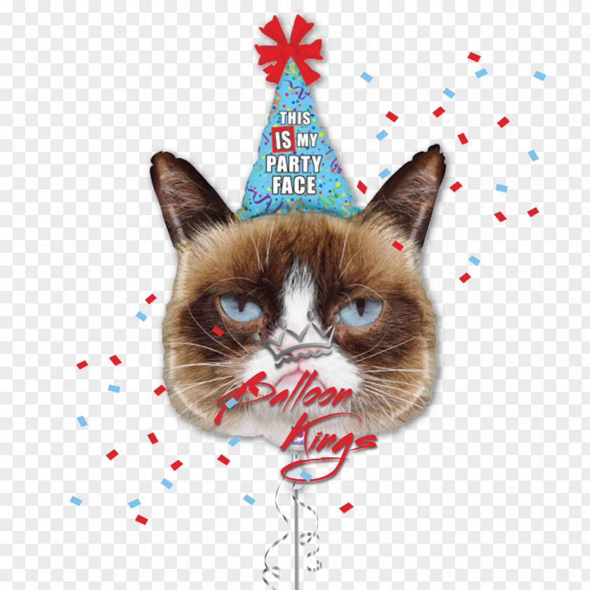Cat Grumpy 9 PC Birthday Balloon Bouquet By Betallic PNG