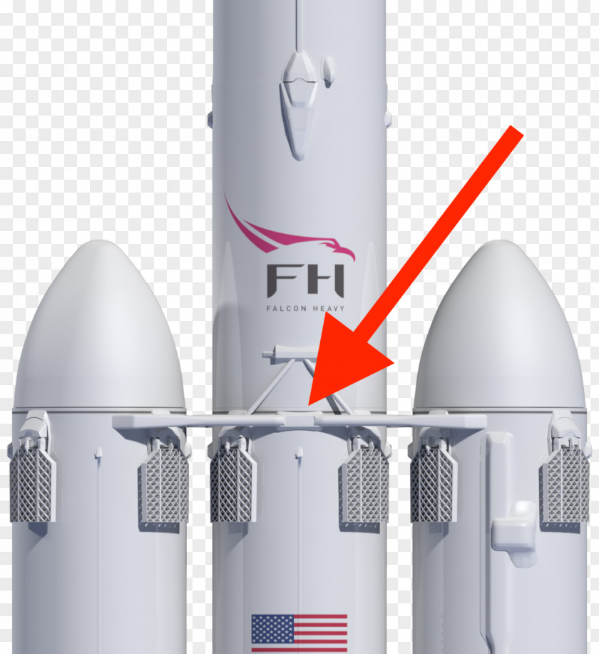 Falcon Heavy Test Flight 9 Booster PNG