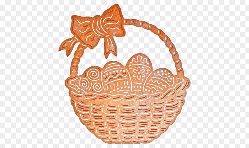 Green Rattan Paper Basket Easter Cheery Lynn Designs Die PNG