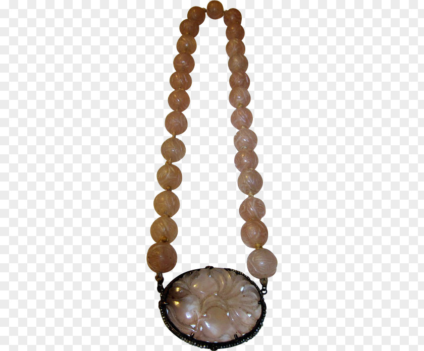 Necklace Bead Rose Quartz Gemstone Parelketting PNG