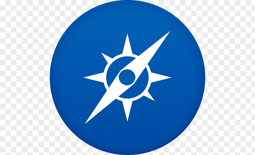 Safari Electric Blue Star Symbol Logo PNG