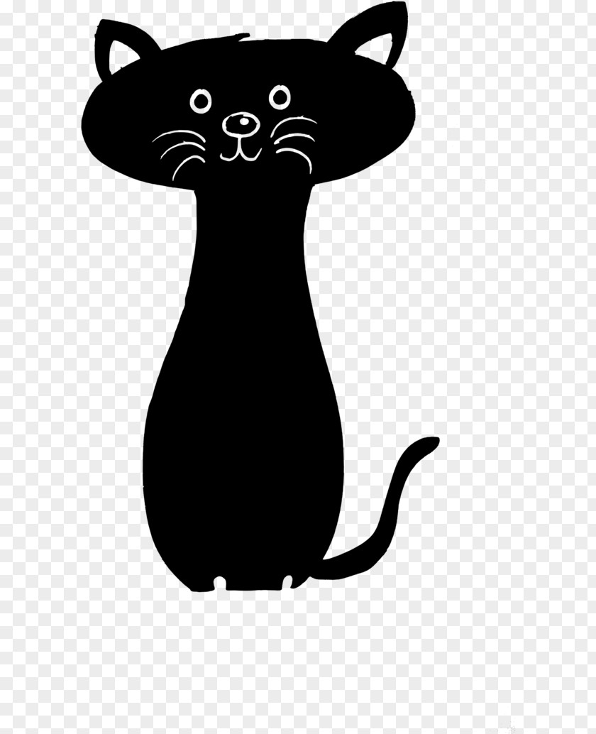 Black Cat Cartoon Whiskers Small To Medium-sized Cats PNG
