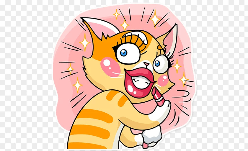 Cat Sticker Telegram Whiskers Clip Art PNG