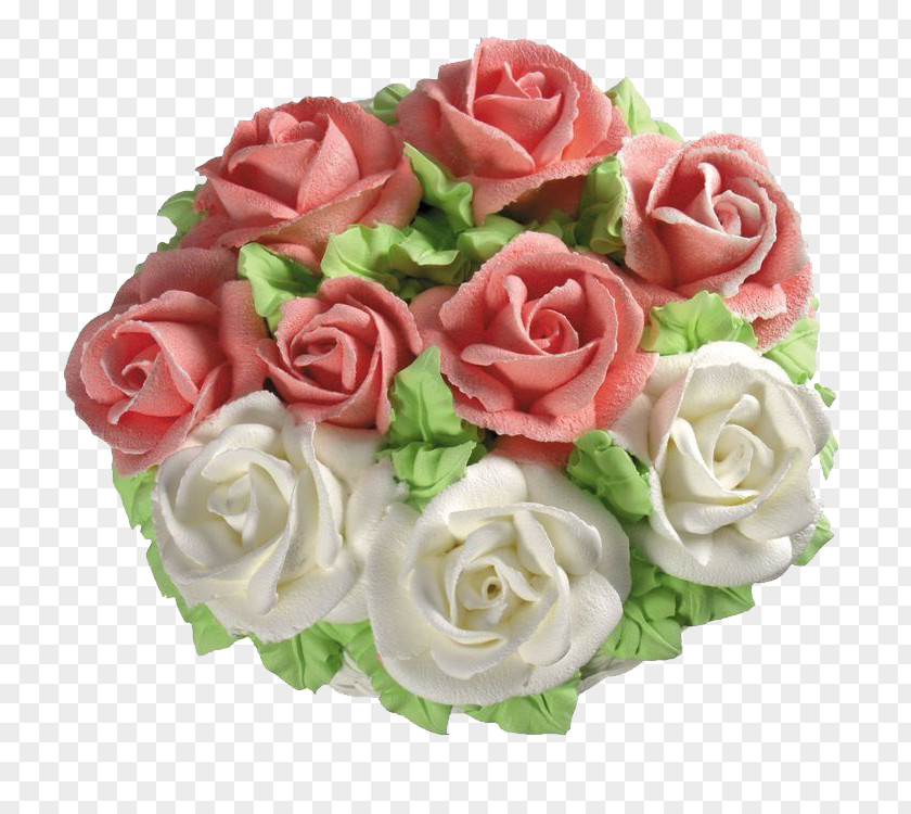 Red And White Roses Cake Torte Birthday Cream PNG