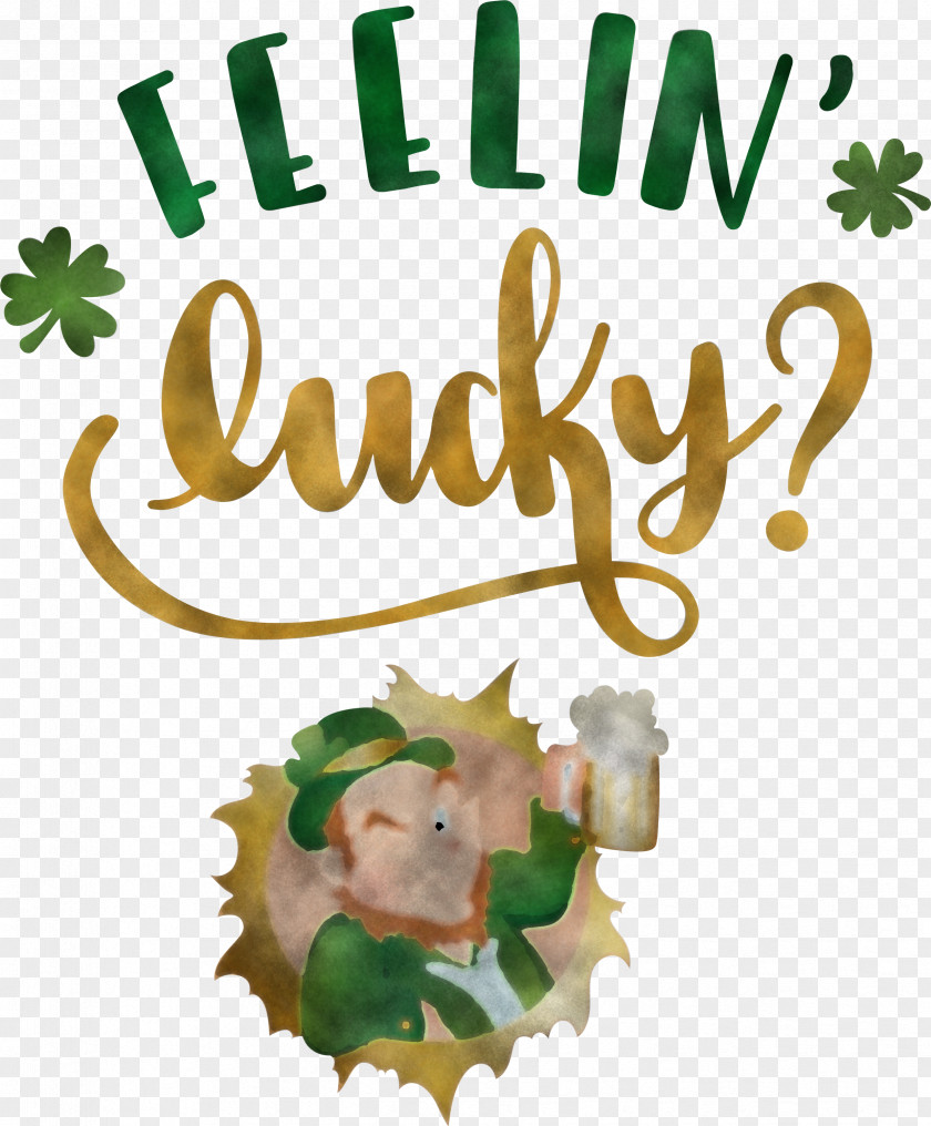 Saint Patrick Patricks Day Feelin Lucky PNG